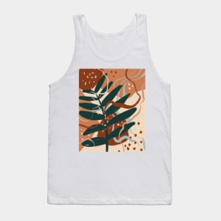 Abstract Leaf 2, Modern Minimal Art Tank Top